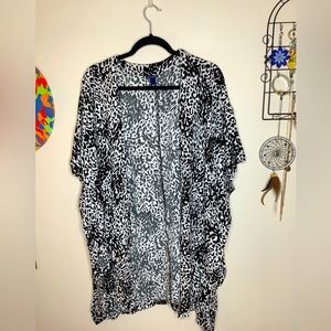 Long Mix Print Cardigan